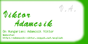 viktor adamcsik business card